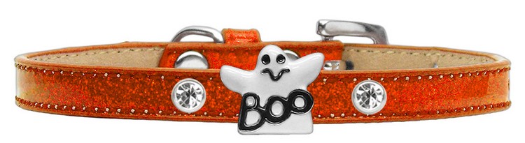 Ghost Charm Dog Collar Orange Ice Cream Size 12